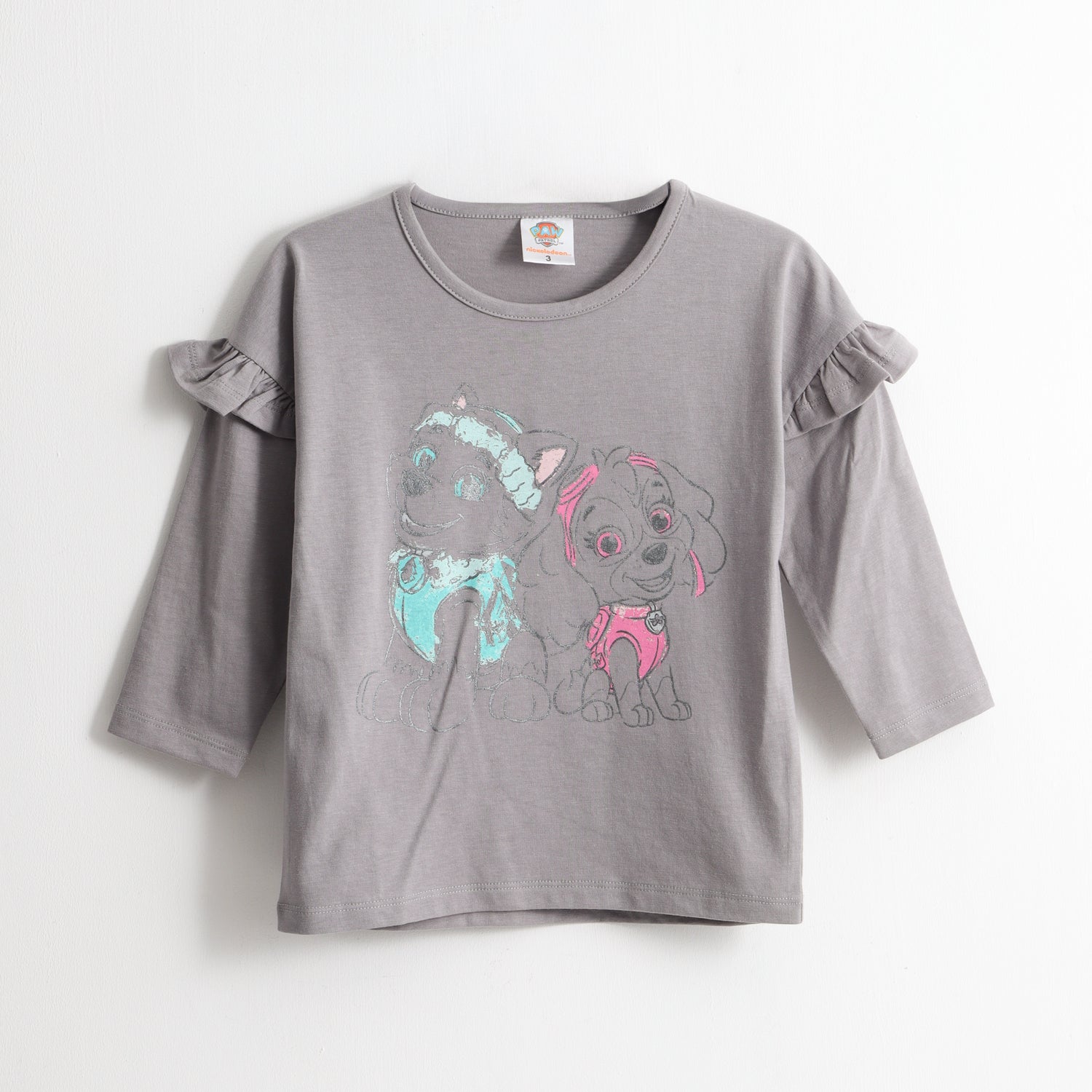 Polera Manga Larga Niña Vuelos Everest Skye Gris Paw Patrol - Poleras Chile | The Brands Club cl
