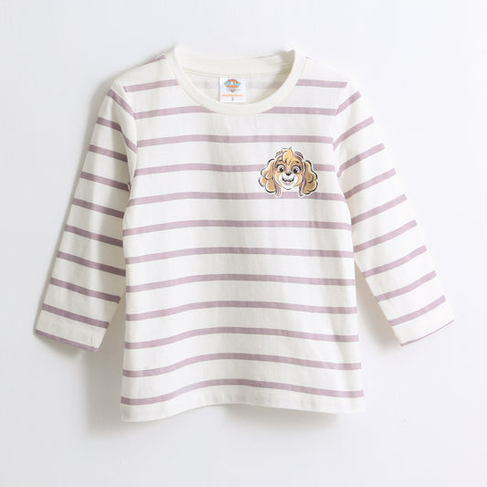 Polera Manga Larga Niña Rayas Skye Blanco Paw Patrol - Poleras Chile | The Brands Club cl
