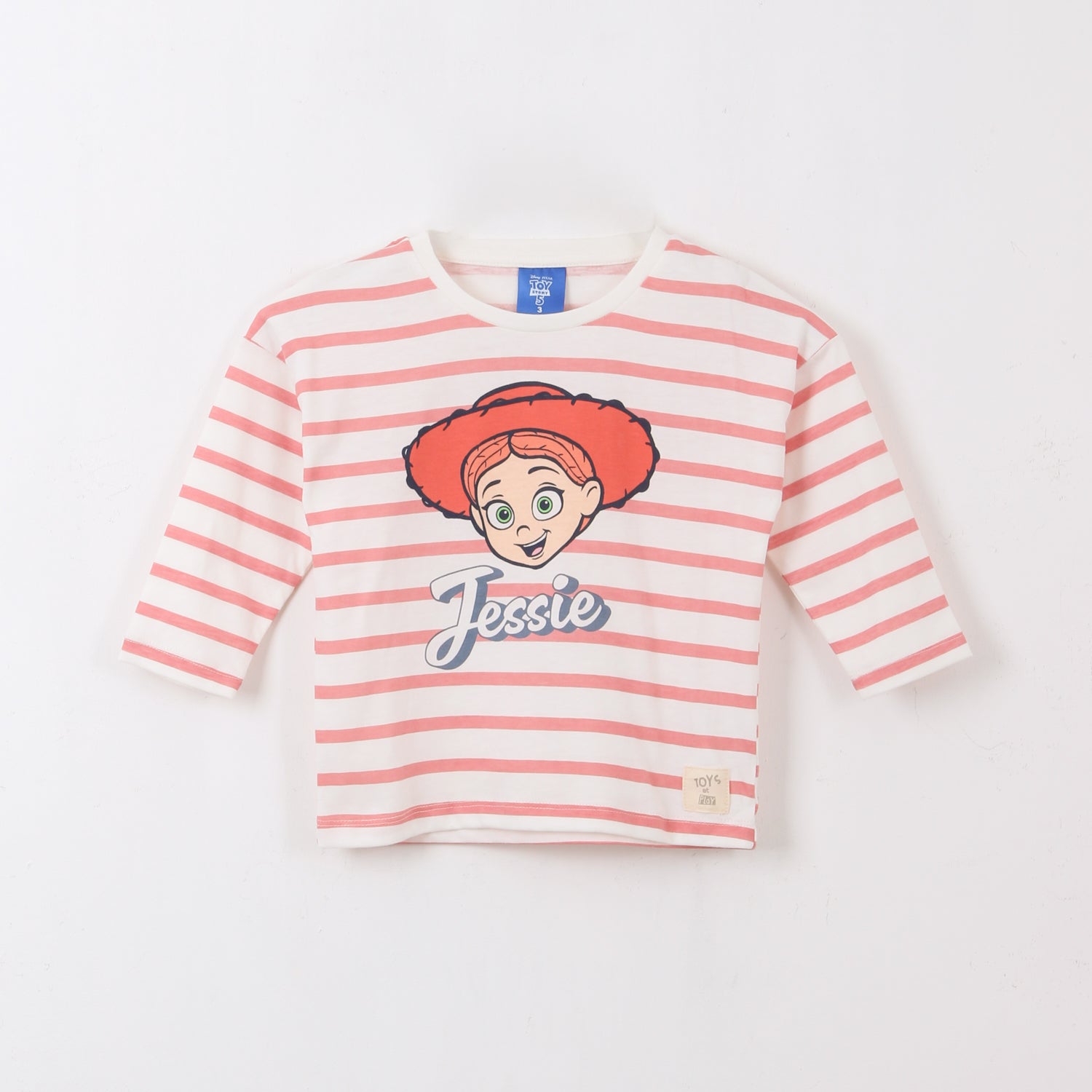 Polera Manga Larga Niña Rayas Jessie Toy Story Blanco Disney - Poleras Chile | The Brands Club cl