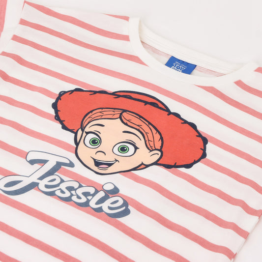 Polera Manga Larga Niña Rayas Jessie Toy Story Blanco Disney - Poleras Chile | The Brands Club cl