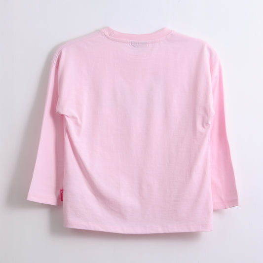 Polera Manga Larga Niña Logo Frontal Rosado Barbie - Poleras Chile | The Brands Club cl