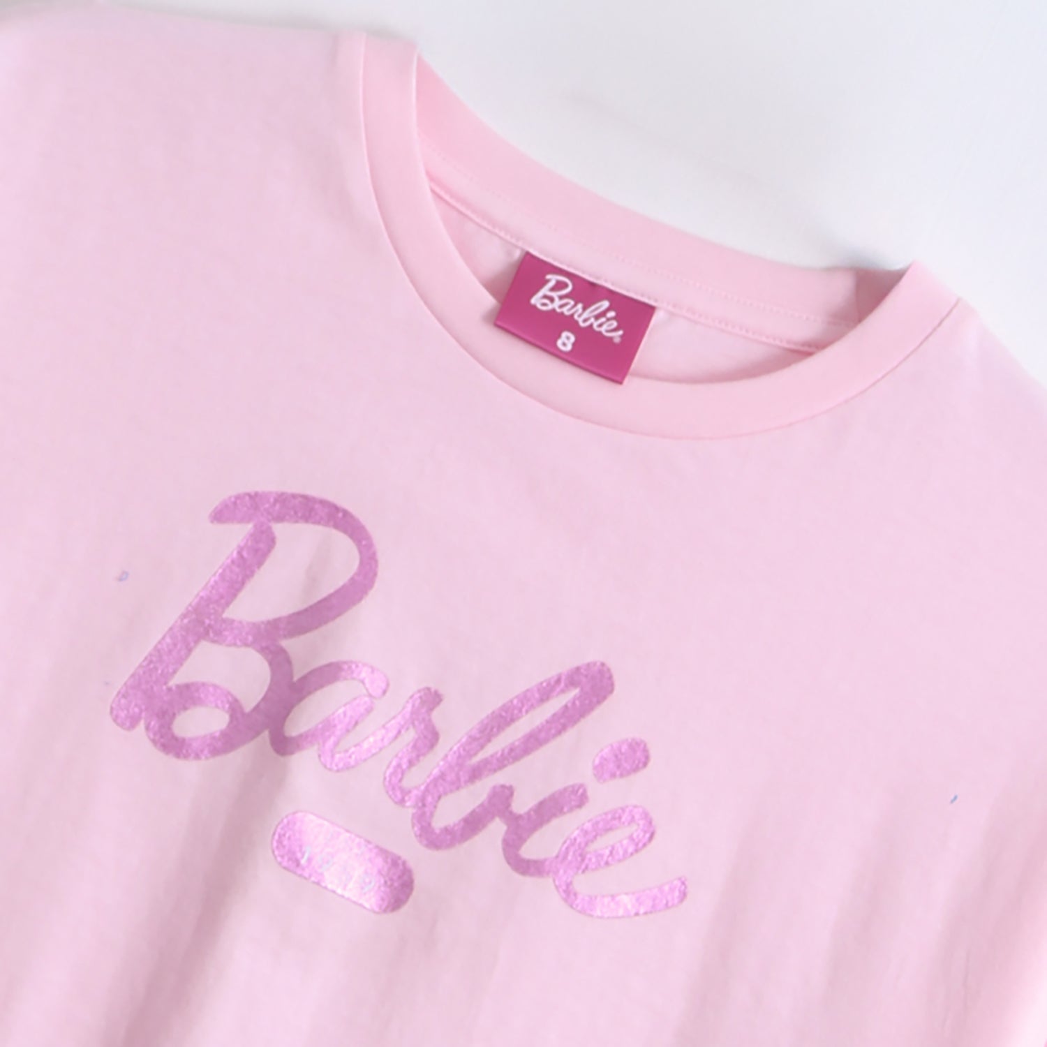 Polera Manga Larga Niña Logo Frontal Rosado Barbie - Poleras Chile | The Brands Club cl