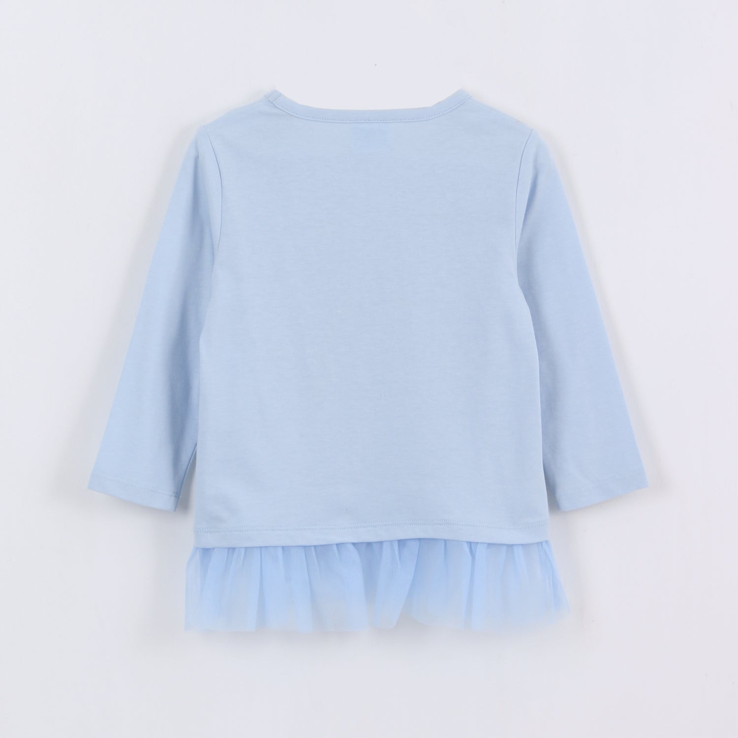 Polera Manga Larga Niña Elsa & Anna Frozen Celeste Disney - Poleras Chile | The Brands Club cl