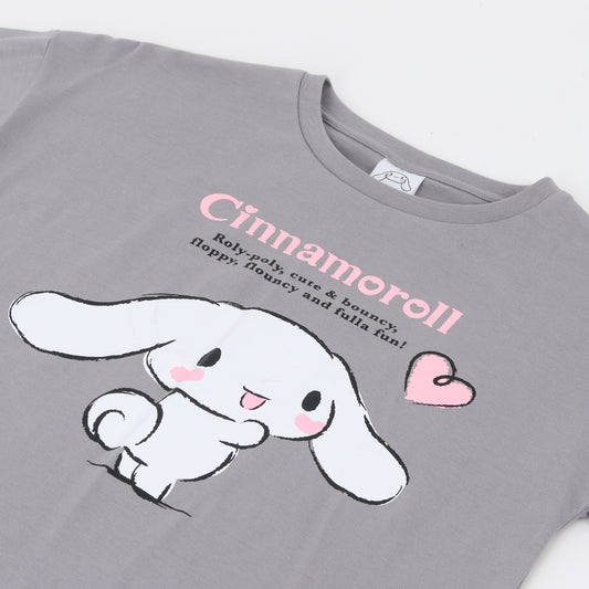 Polera Manga Larga Niña Cinnamoroll Gris Hello Kitty - Poleras Chile | The Brands Club cl