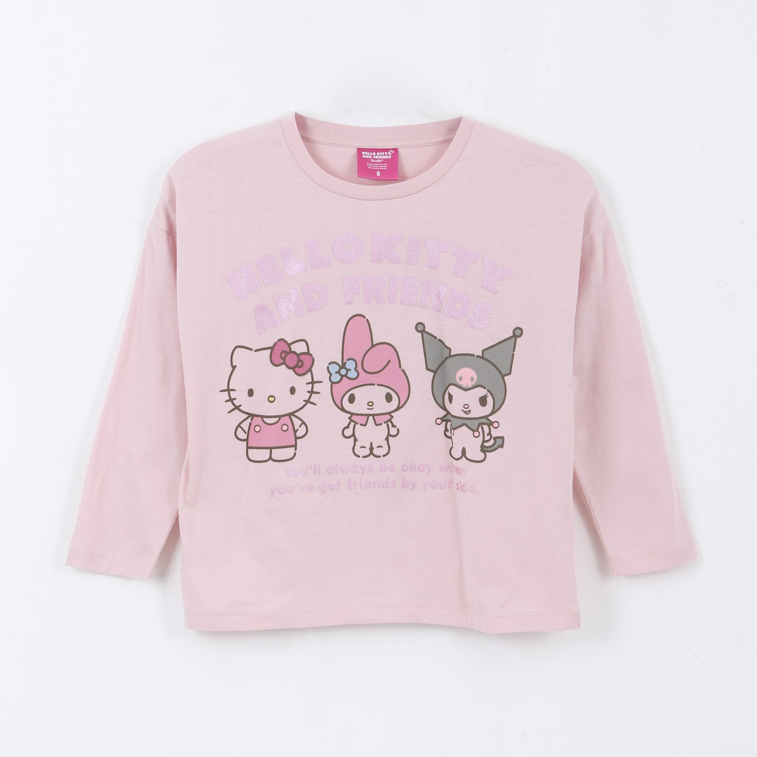 Polera Manga Larga Niña Friends Rosado Hello Kitty - Poleras Chile | The Brands Club cl
