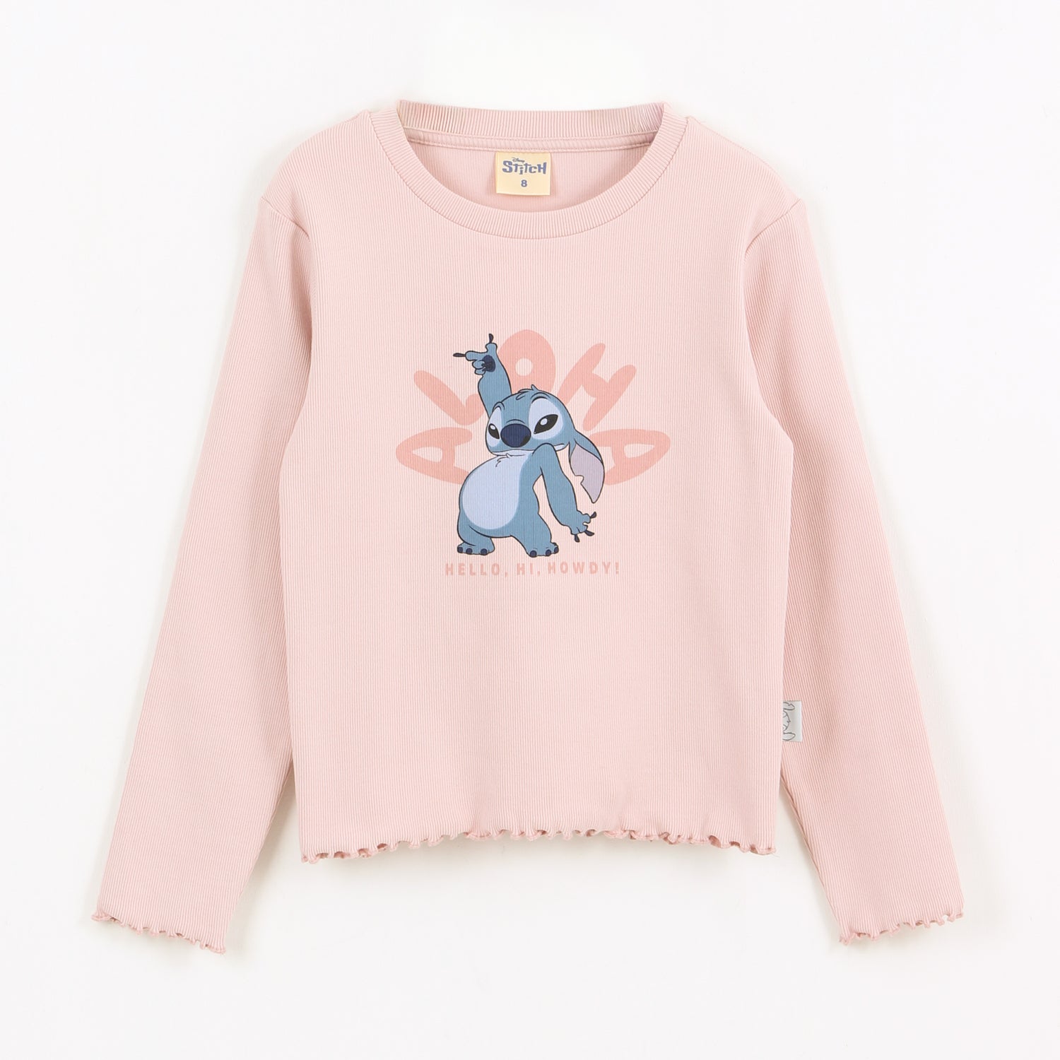 Polera Manga Larga Niña Lilo & Stitch Rosado Disney - Poleras Chile | The Brands Club cl