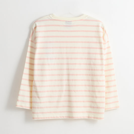 Polera Manga Larga Niña Rayas Minnie Mouse Blanco Disney - Poleras Chile | The Brands Club cl