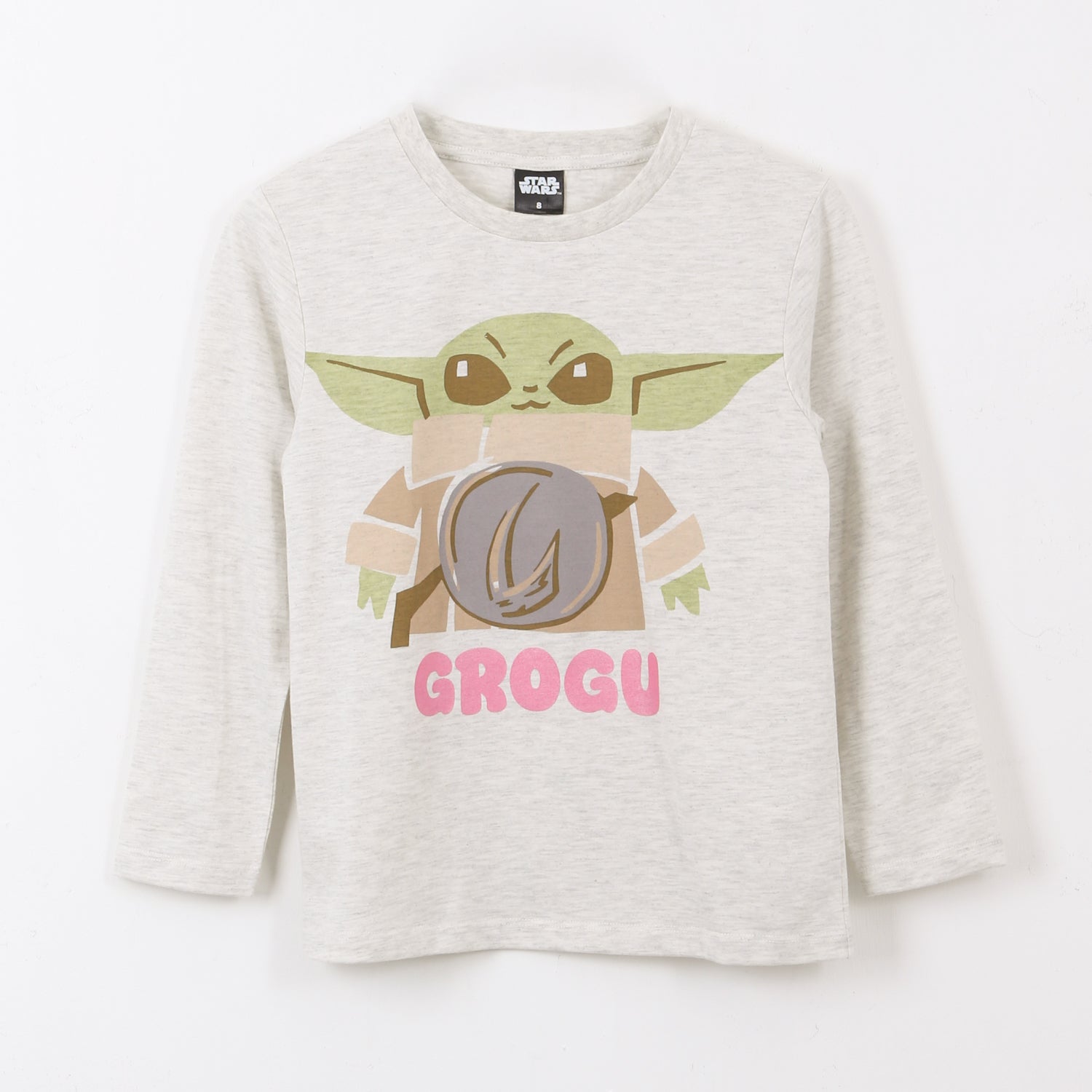 Polera Manga Larga Niña Grogu Gris Star Wars - Poleras Chile | The Brands Club cl