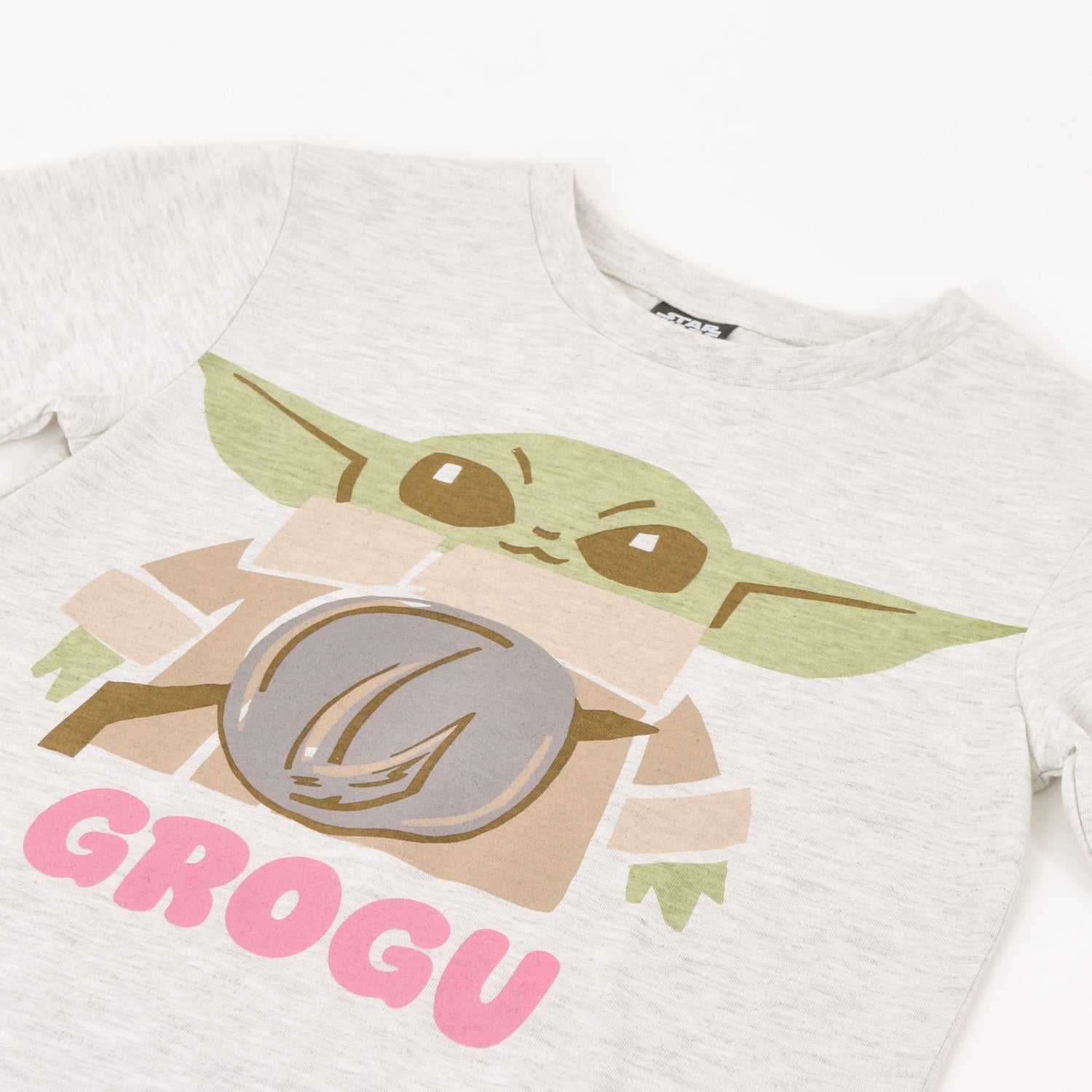Polera Manga Larga Niña Grogu Gris Star Wars - Poleras Chile | The Brands Club cl