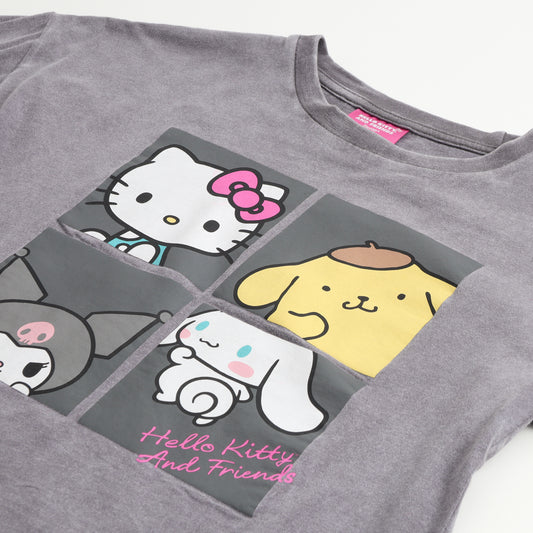 Polera Manga Larga Niña Mosaico Gris Hello Kitty - Poleras Chile | The Brands Club cl