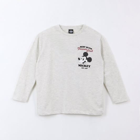 Polera Manga Larga Back Print Mickey Gris Disney - Poleras Chile | The Brands Club cl