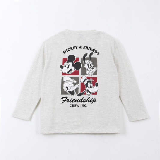 Polera Manga Larga Back Print Mickey Gris Disney - Poleras Chile | The Brands Club cl