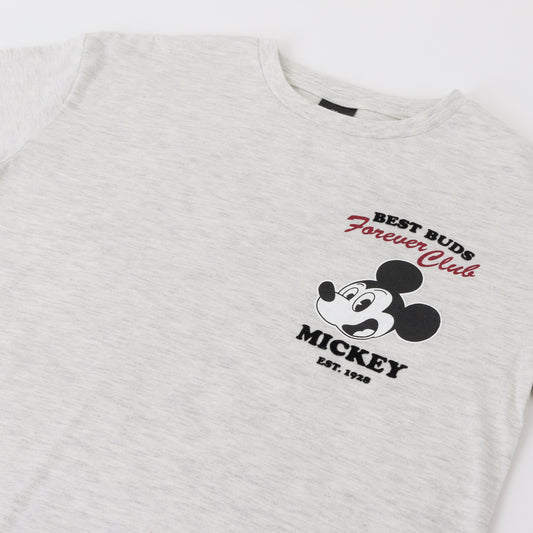 Polera Manga Larga Back Print Mickey Gris Disney - Poleras Chile | The Brands Club cl