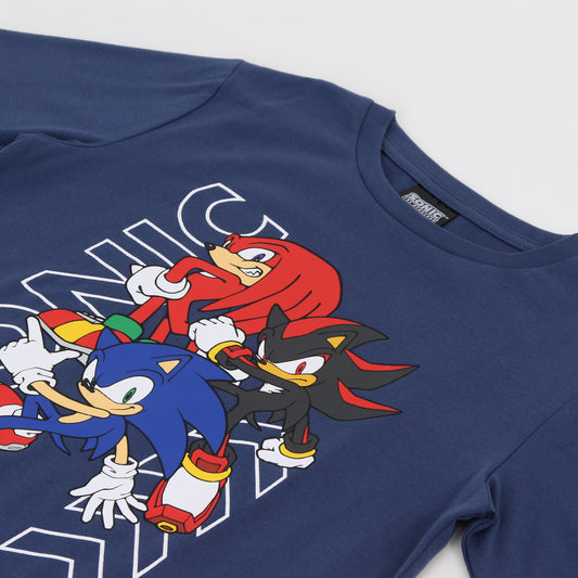 Polera Manga Larga Niño Personajes Azul Sonic - Poleras Chile | The Brands Club cl