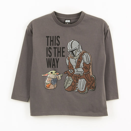 Polera Manga Larga Niño The Mandalorian Gris Star Wars - Poleras Chile | The Brands Club cl