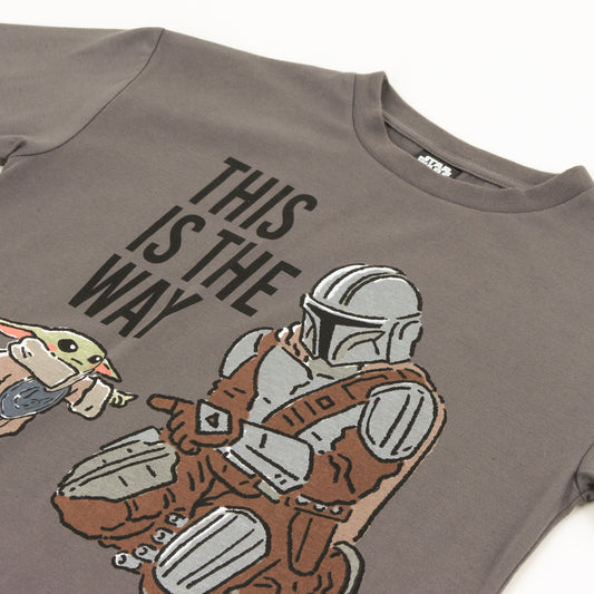 Polera Manga Larga Niño The Mandalorian Gris Star Wars - Poleras Chile | The Brands Club cl
