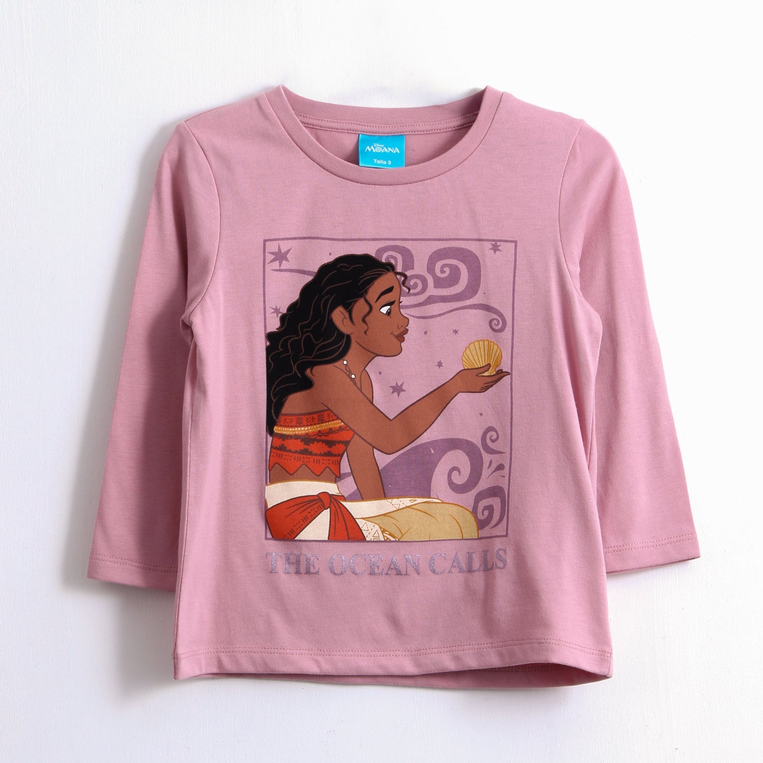 Polera Manga Larga Niña Moana Rosado Disney - Poleras Chile | The Brands Club cl