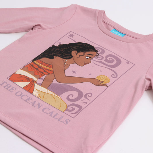 Polera Manga Larga Niña Moana Rosado Disney - Poleras Chile | The Brands Club cl