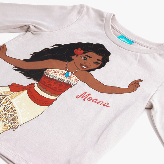 Polera Manga Larga Niña Moana Gris Disney - Poleras Chile | The Brands Club cl