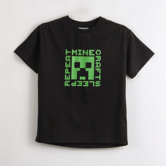 Polera Manga Corta Niño Minecraft Creeper Negro - Poleras Chile | The Brands Club cl