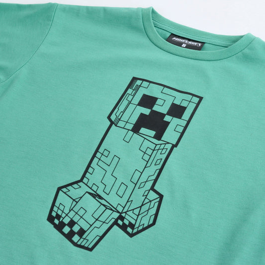 Polera Manga Corta Niño Minecraft Creeper Verde - Poleras Chile | The Brands Club cl