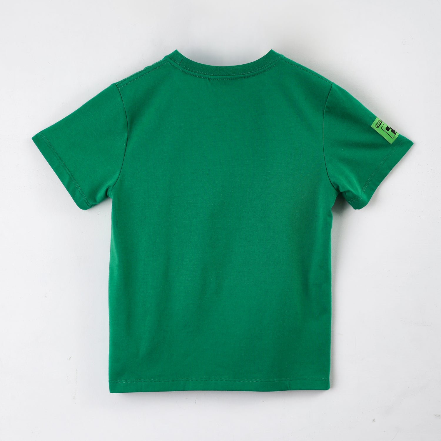Polera Manga Corta Niño Personaje Grande Verde Minecraft
