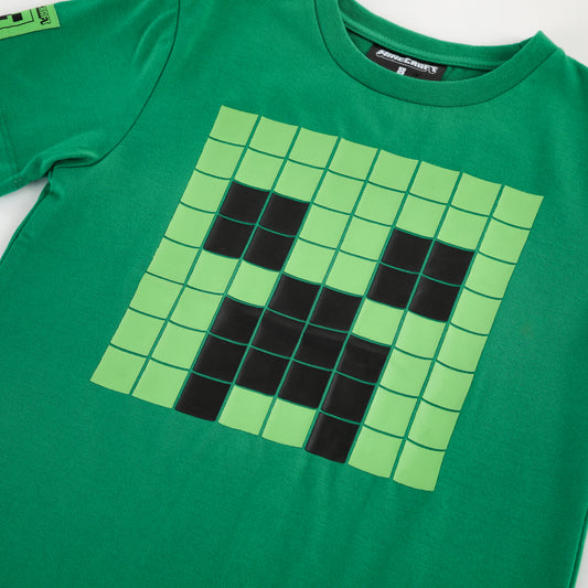 Polera Manga Corta Niño Minecraft Personaje Grande Verde - Poleras Chile | The Brands Club cl