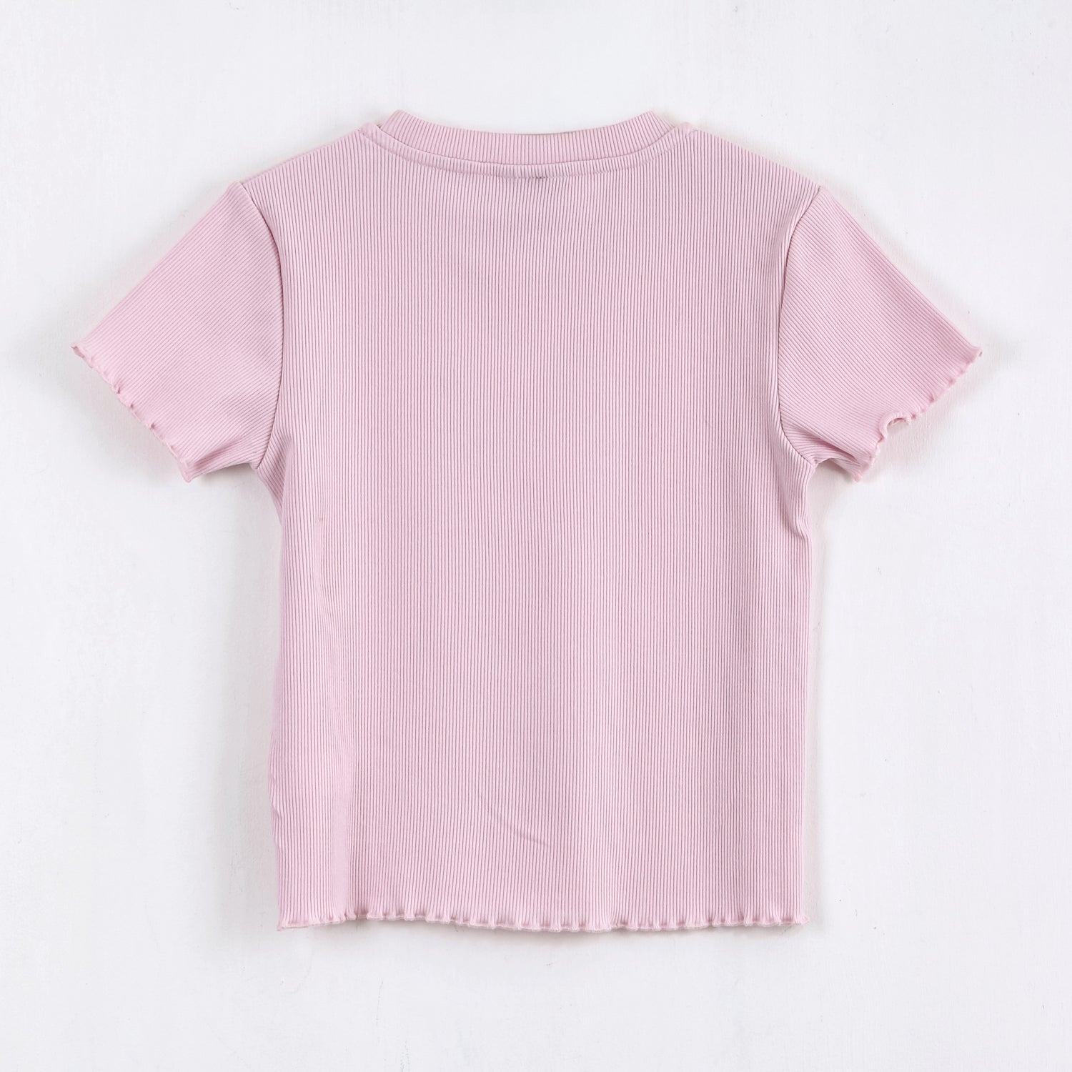 Polera Manga Corta Niña Barbie Logo Strass Rosado