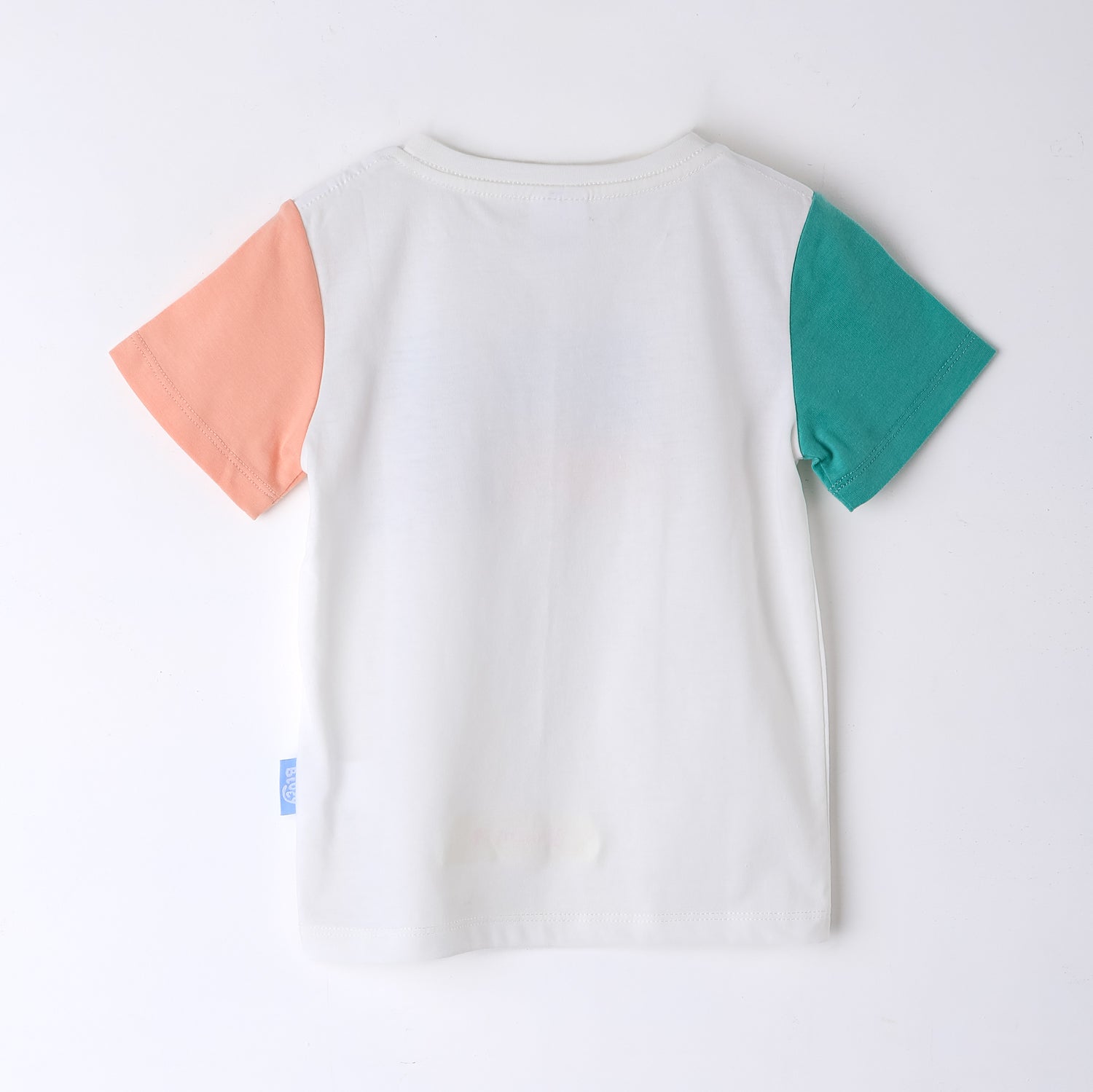 Polera Manga Corta Niño Bluey Raglan Blanco