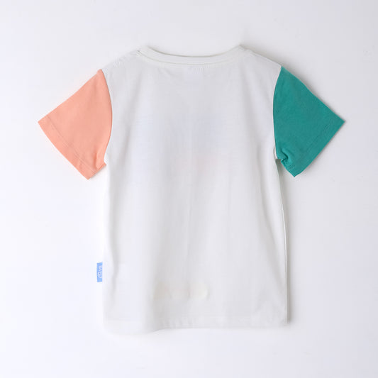 Polera Manga Corta Niño Bluey Raglan Blanco - Poleras Chile | The Brands Club cl