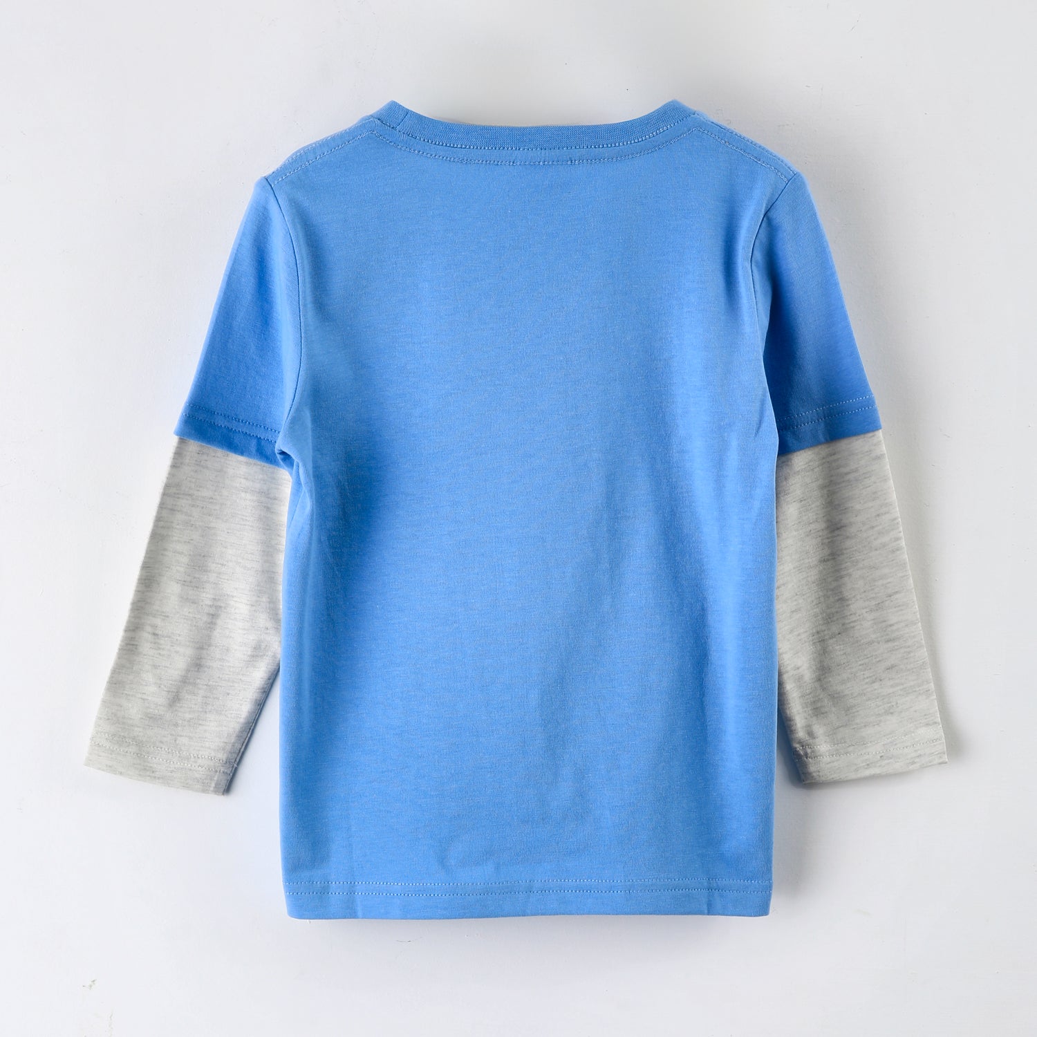 Polera Manga Larga Niño Doble Manga Azul Bluey
