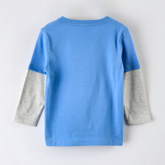 Polera Manga Larga Niño Bluey Doble Manga Azul - Poleras Chile | The Brands Club cl