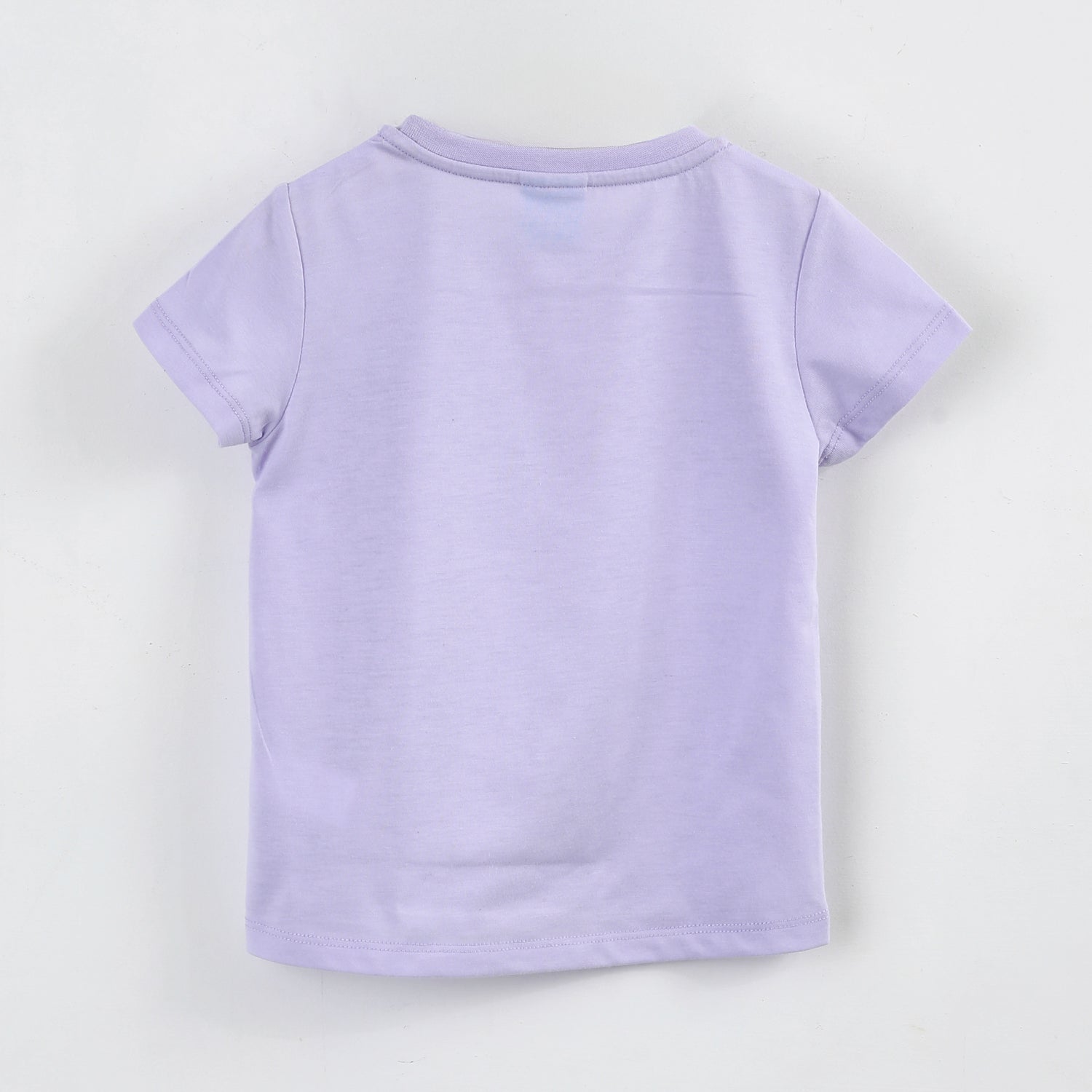 Polera Manga Corta Niña Elsa Disney Foil Morado