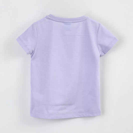 Polera Manga Corta Niña Elsa Disney Foil Morado - Poleras Chile | The Brands Club cl