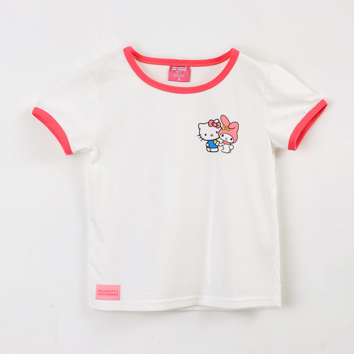 Polera Manga Corta Niña Hello Kitty My Melody Blanco - Poleras Chile | The Brands Club cl