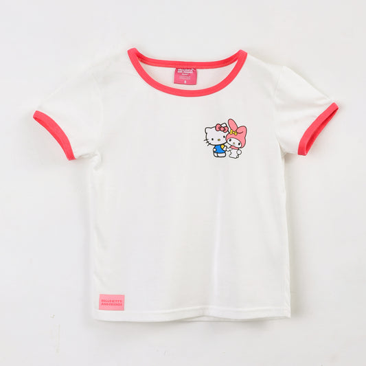 Polera Manga Corta Niña Hello Kitty My Melody Blanco - Poleras Chile | The Brands Club cl