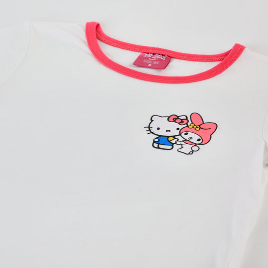 Polera Manga Corta Niña Hello Kitty My Melody Blanco - Poleras Chile | The Brands Club cl