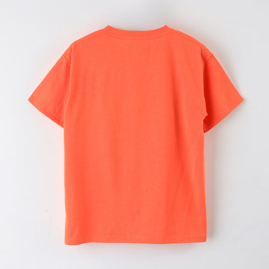 Polera Manga Corta Niño Hot Wheels Logo Naranjo - Poleras Chile | The Brands Club cl