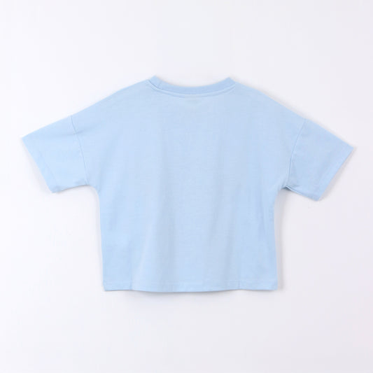 Polera Manga Corta Niña Stitch Disney Corazones Celeste - Poleras Chile | The Brands Club cl
