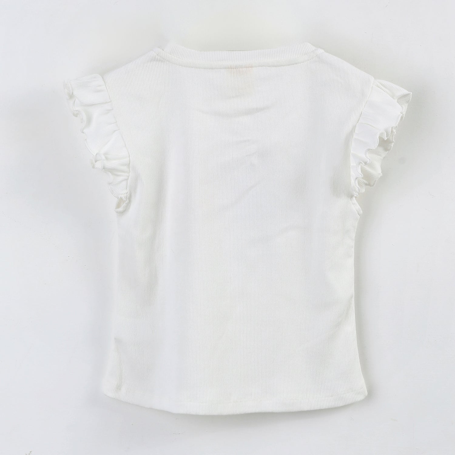 Polera Manga Corta Niña Stitch & Angel Disney Vuelos Blanco