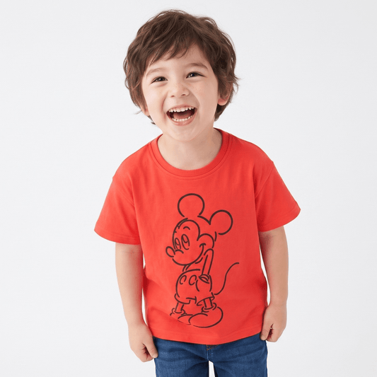 Polera Manga Corta Niño Mickey Disney Outline Rojo - Poleras Chile | The Brands Club cl