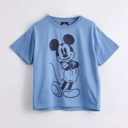 Polera Manga Corta Niño Mickey Disney Pose Celeste - Poleras Chile | The Brands Club cl