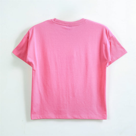 Polera Manga Corta Niña Minnie Disney Cara Rosado - Poleras Chile | The Brands Club cl