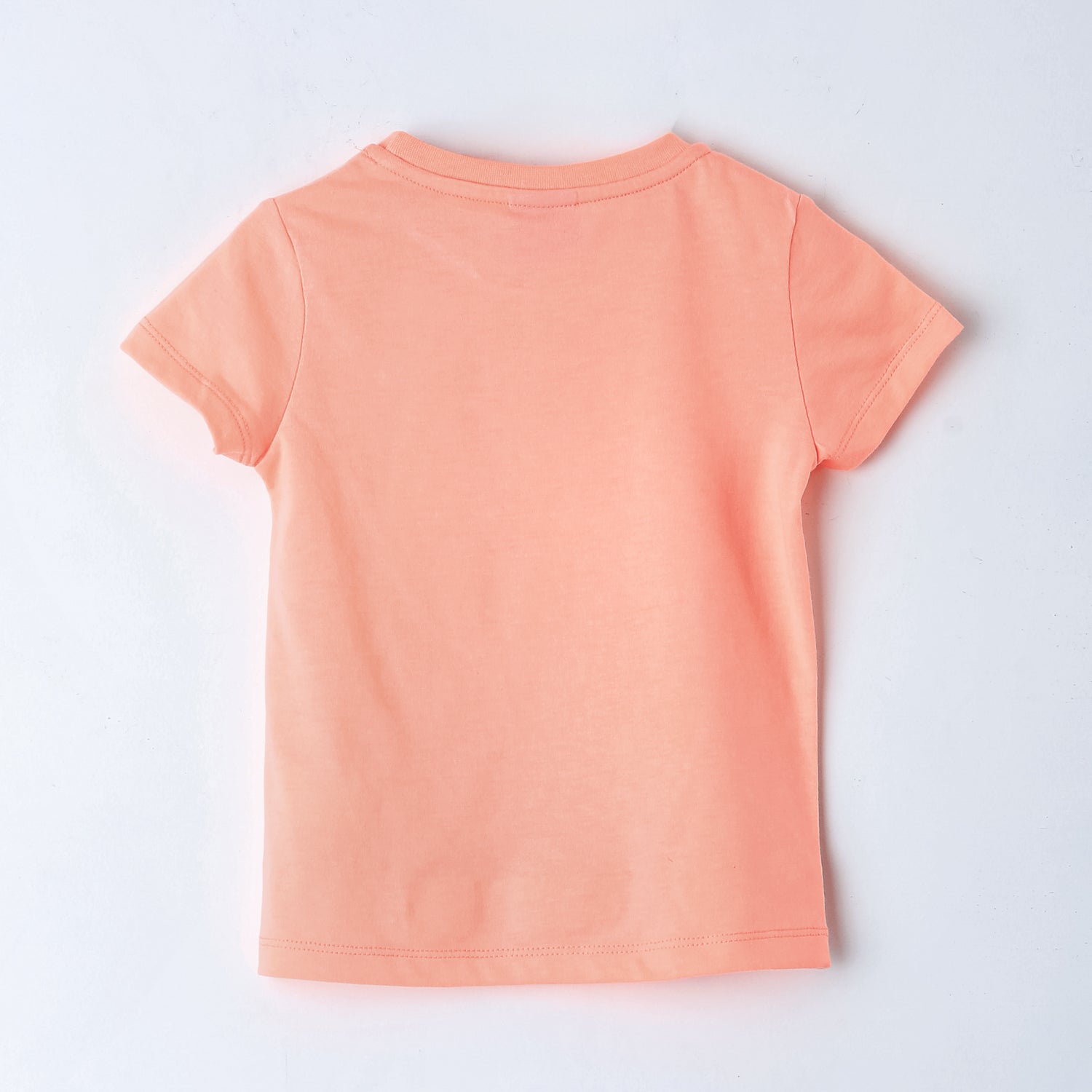 Polera Manga Corta Niña Moana Foil Naranjo Disney