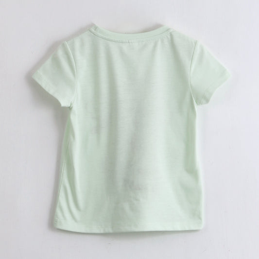 Polera Manga Corta Niña Skye Foil Verde Paw Patrol - Poleras Chile | The Brands Club cl