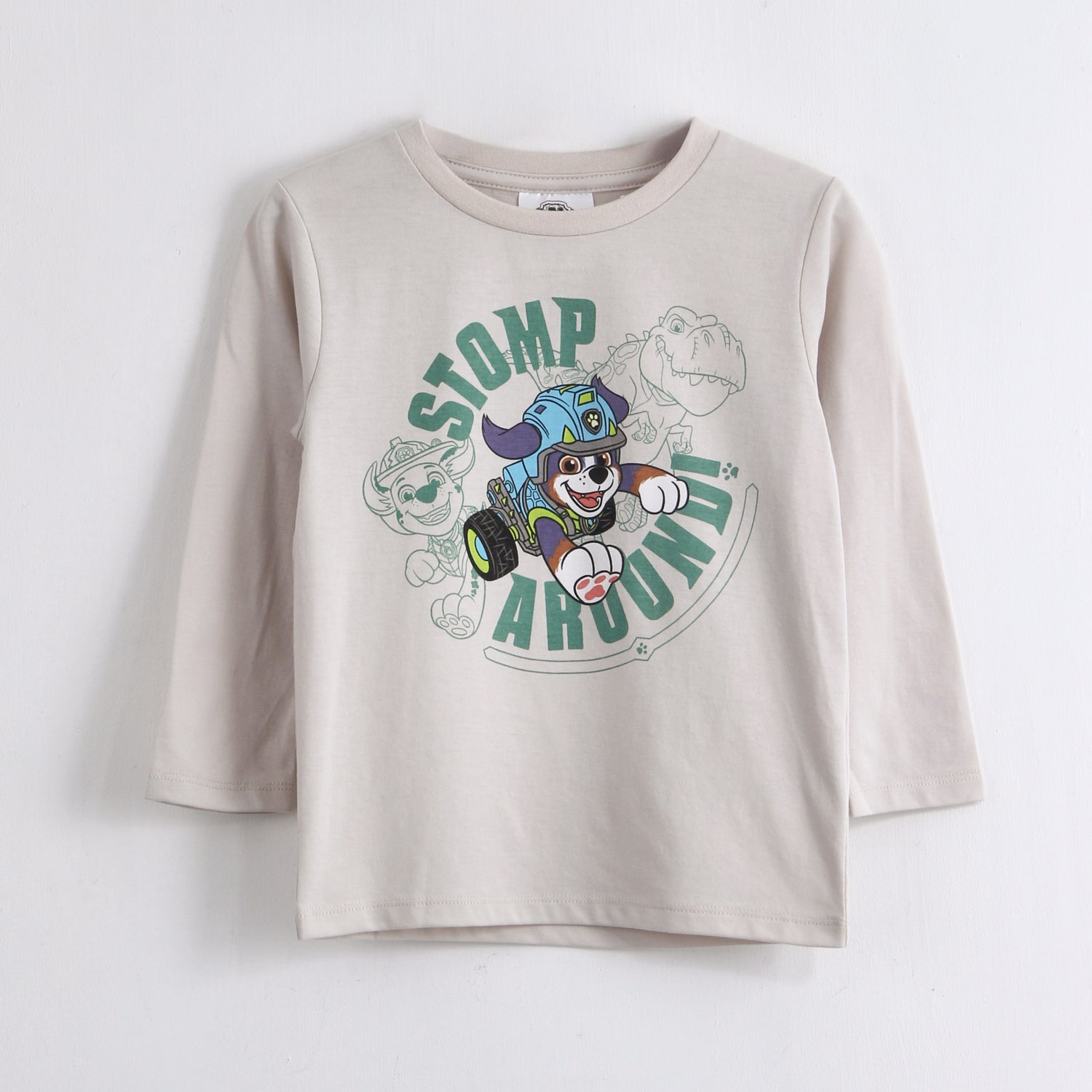 Polera Manga Larga Niño Estampado Beige Paw Patrol