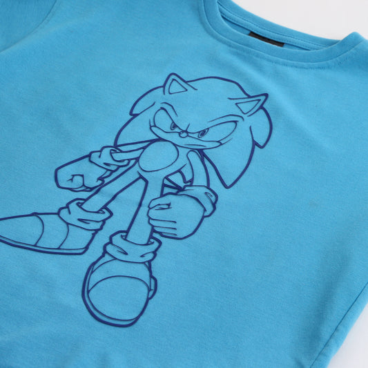 Polera Manga Corta Niño Sonic Estampado Celeste - Poleras Chile | The Brands Club cl