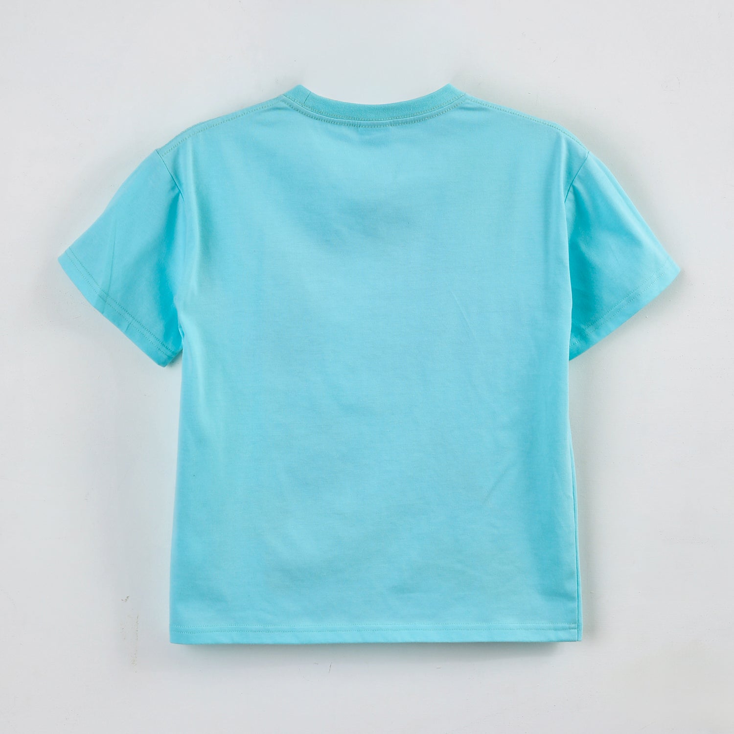 Polera Manga Corta Niño Sonic Anillos Celeste