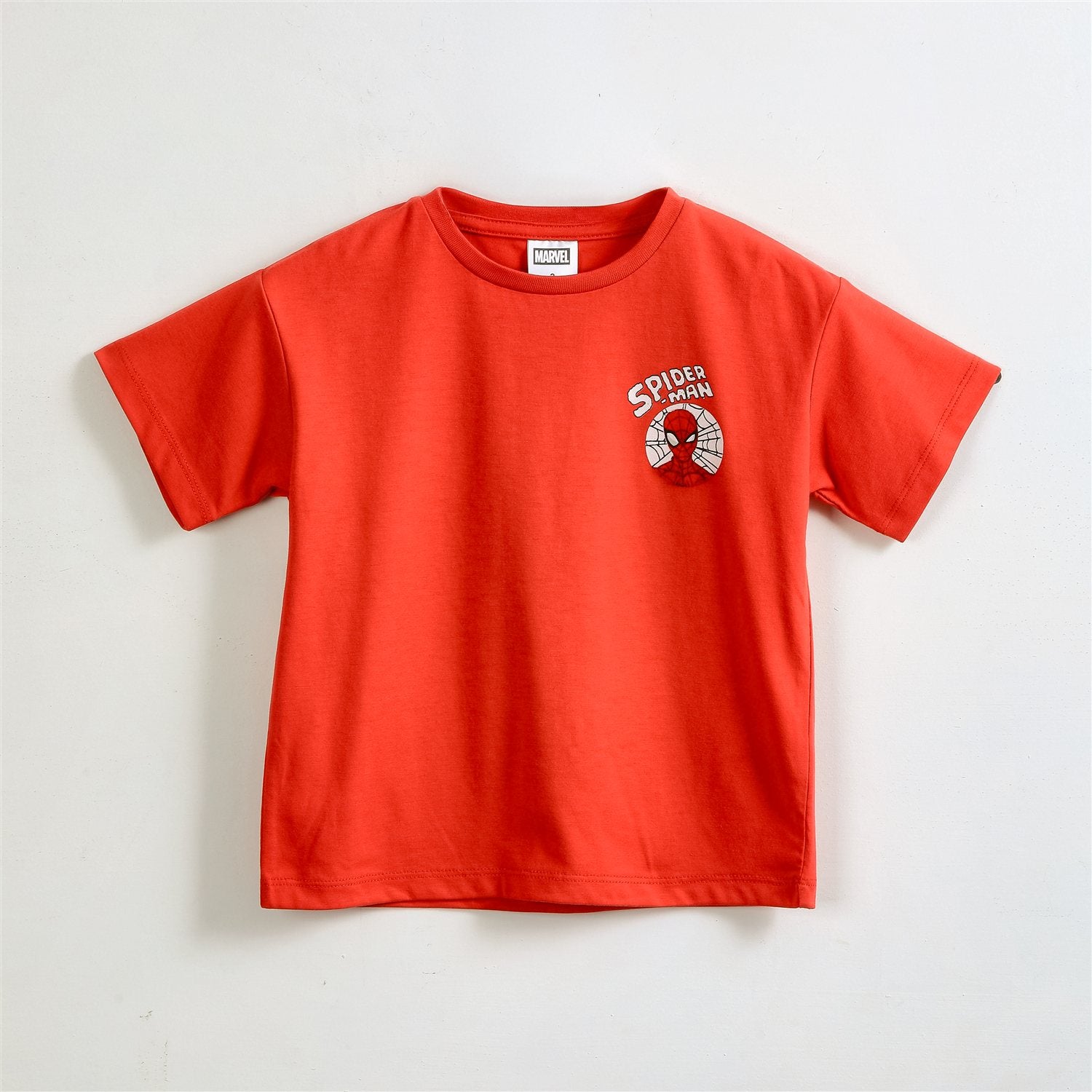 Polera Manga Corta Niño Spiderman Marvel Back Print Rojo