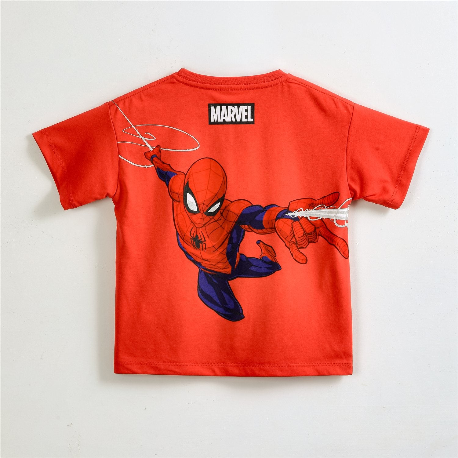 Polera Manga Corta Niño Spiderman Marvel Back Print Rojo